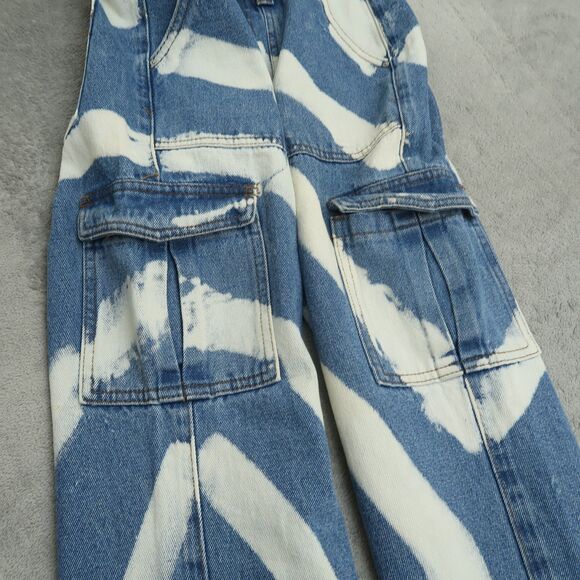 Simple Society Cargo Jeans Juniors Size 5/27 High-Rise Straight Denim 30" Inseam - Picture 15 of 16